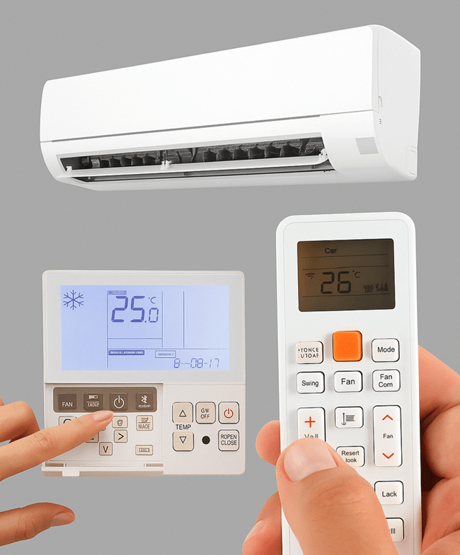 Air Conditioner with a Thermostat